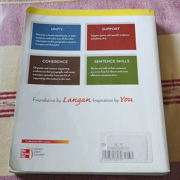 Langan College Writing Skills With Reading book - Picture 2 of 3